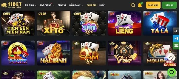 Đánh bài tại 11BET bạn sẽ có sân chơi cá cược an toàn, công bằng