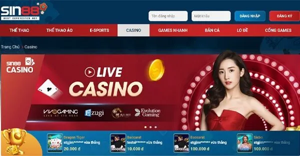 SIN88 nhà cái chơi Poker Online đẳng cấp